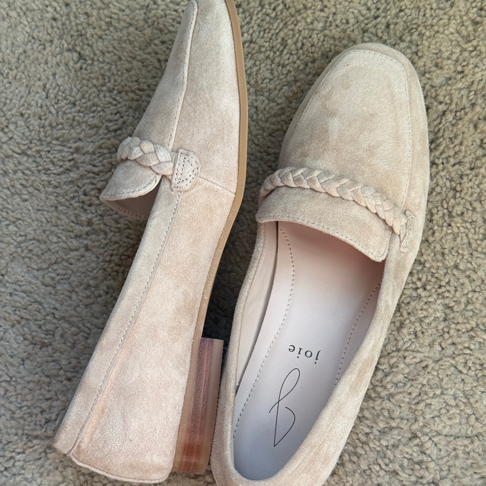 Joie Women's Cream Loafers with Braided Detail
